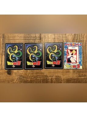 Lot of 4 Dragon Ball Z Series Cards - 1989, 2000, 2002 Pre owned good condition